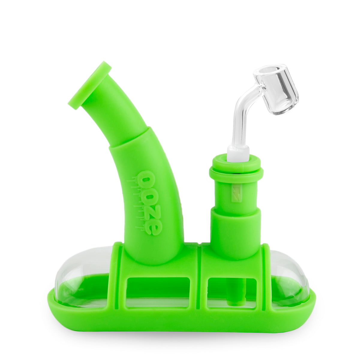 Ooze Steamboat Silicone Water Bubbler & Dab Rig - Slime Green