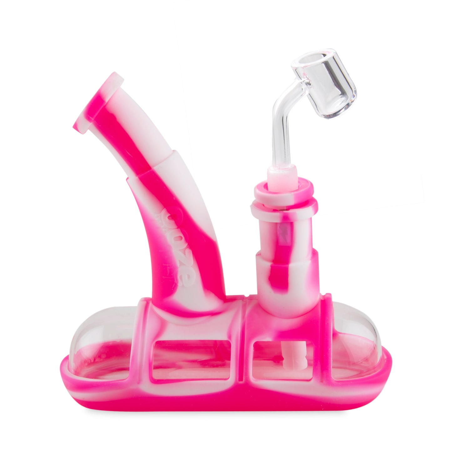 Ooze Steamboat Silicone Water Bubbler & Dab Rig - Flamingo