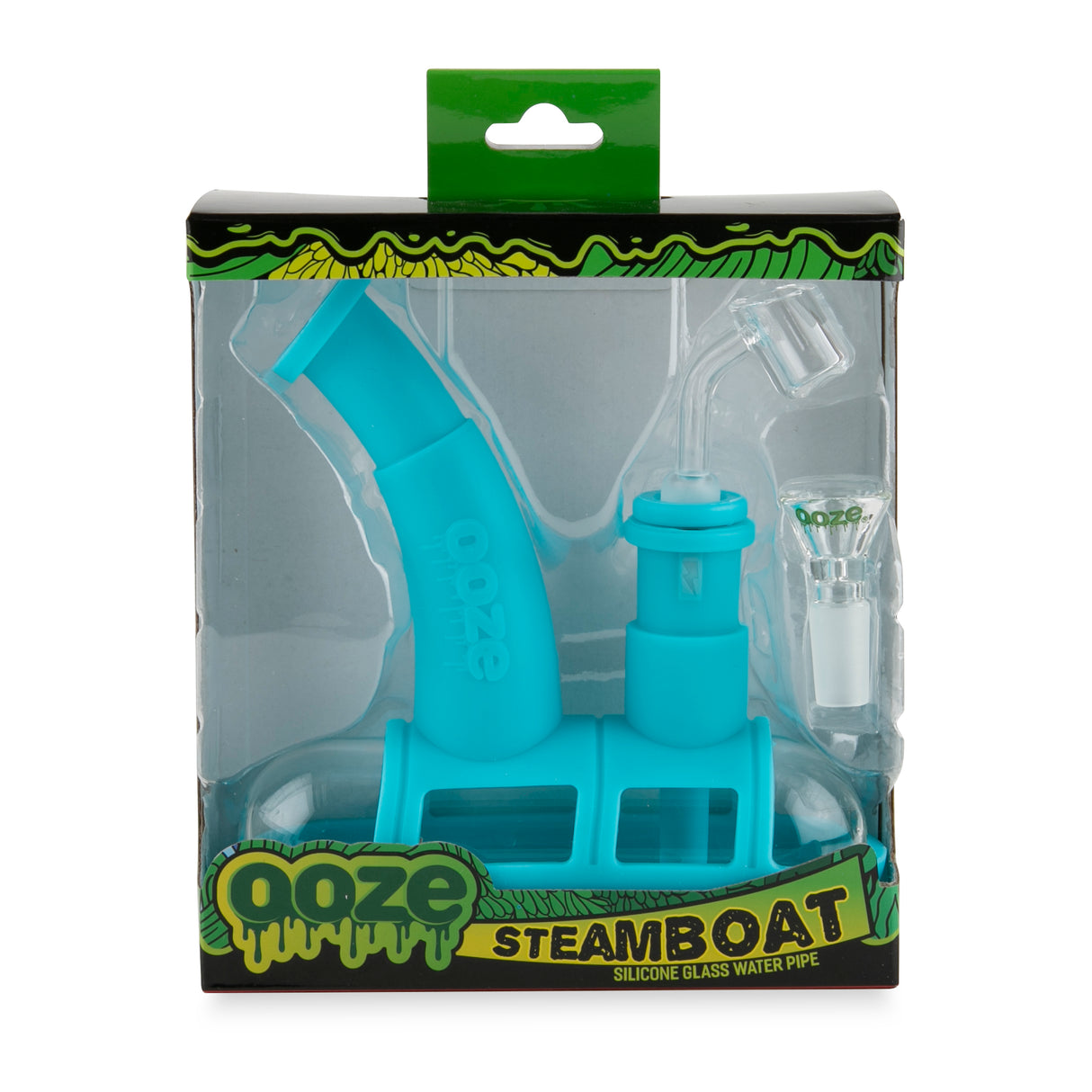 Ooze Steamboat Silicone Water Bubbler & Dab Rig - Aqua Teal