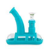 Ooze Steamboat Silicone Water Bubbler & Dab Rig - Aqua Teal