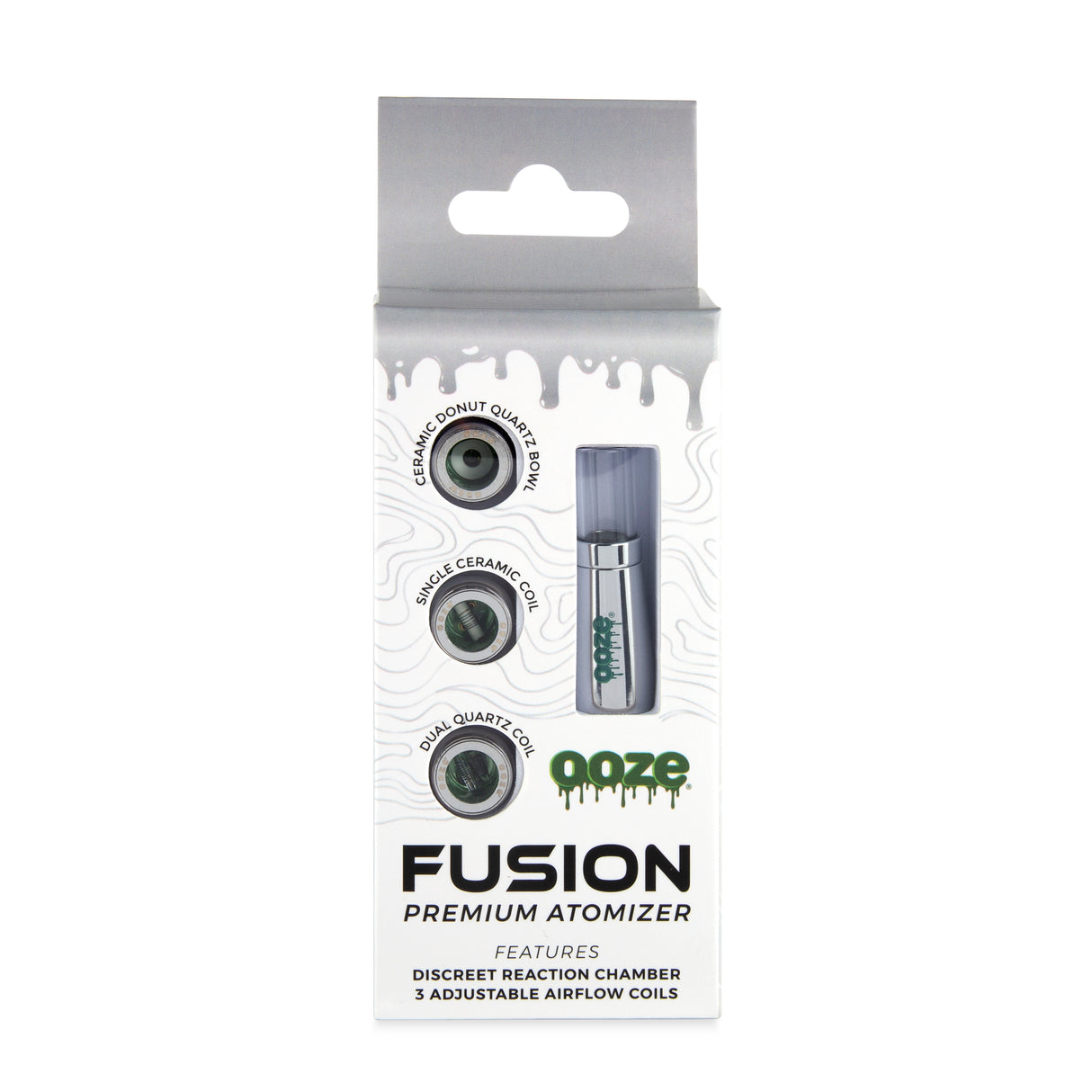 Ooze Fusion Vaporizer Replacement Atomizer 3-Pack + Mouthpiece - Cosmic Chrome