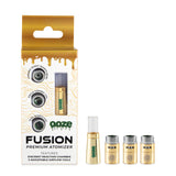 Ooze Fusion Vaporizer Replacement Atomizer 3-Pack + Mouthpiece - Lucky Gold
