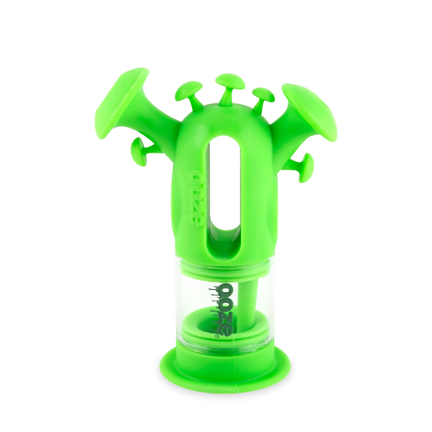 Ooze Trip Pipe Silicone Water Bubbler & Dab Rig - Slime Green