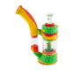 Ooze Stack Pipe Silicone Water Bubbler & Dab Rig - Rasta