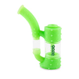 Ooze Stack Pipe Silicone Water Bubbler & Dab Rig - Green Glow