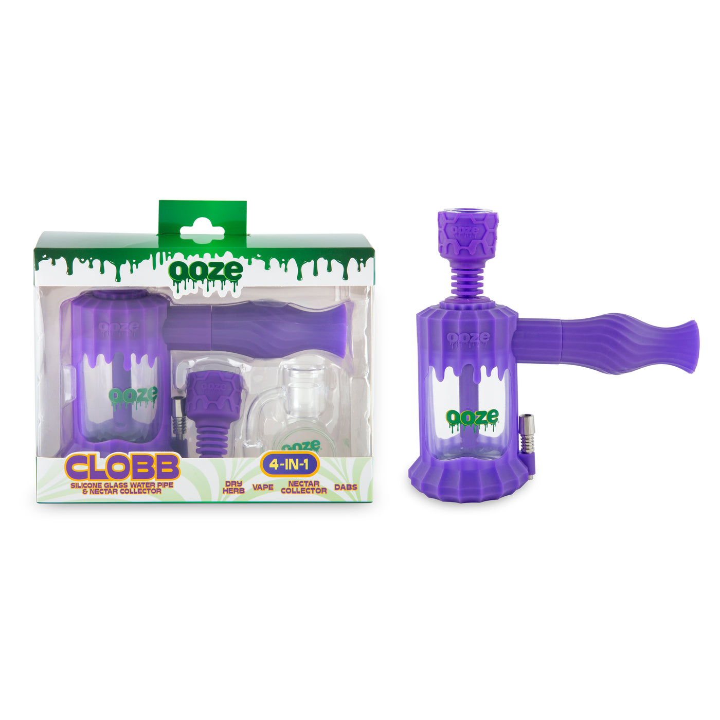 Clobb – Silicone Glass 4-in-1 Hybrid -  Ultra Purple