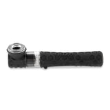 Ooze Piper Silicone Glass Hand Pipe & Chillum - Black
