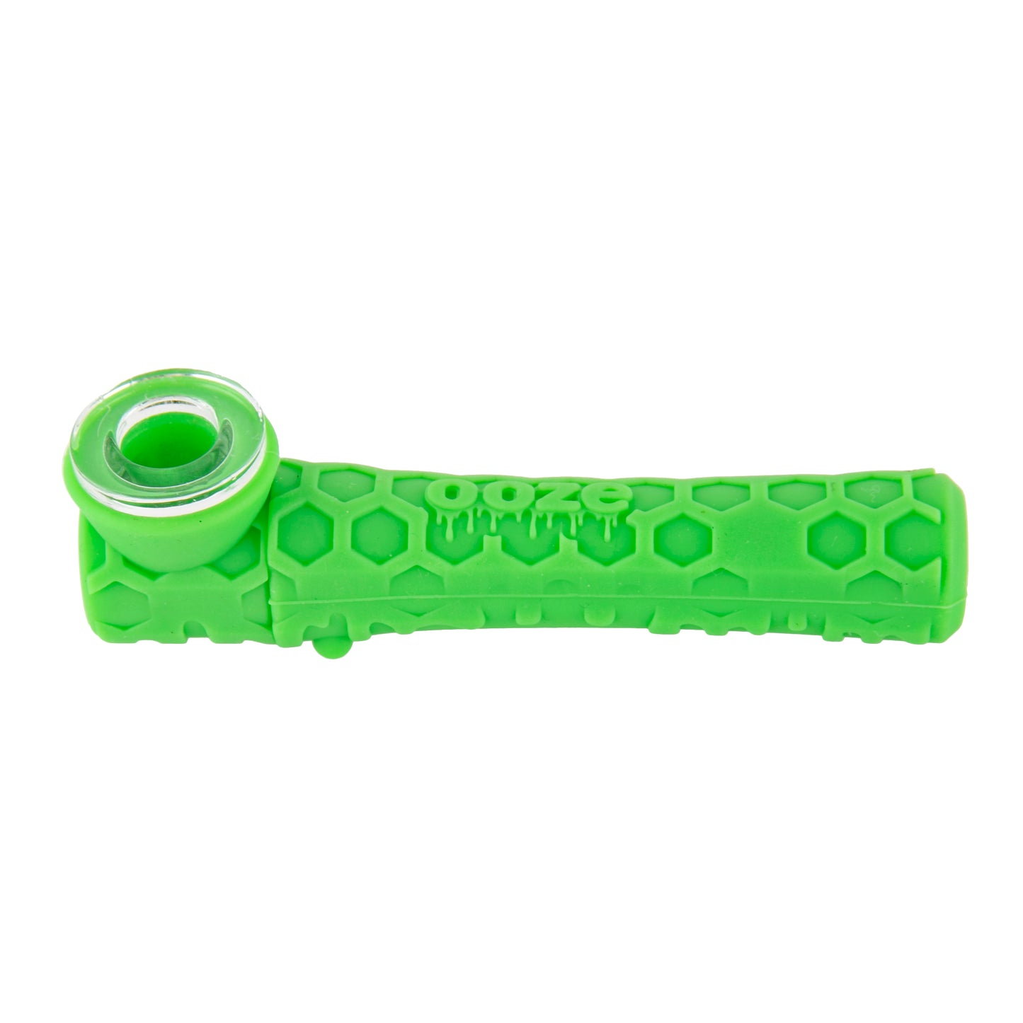 Ooze Piper Silicone Glass Hand Pipe & Chillum - Slime Green