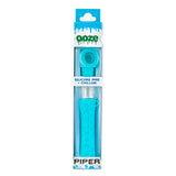 Ooze Piper Silicone Glass Hand Pipe & Chillum - Aqua Teal