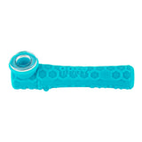 Ooze Piper Silicone Glass Hand Pipe & Chillum - Aqua Teal