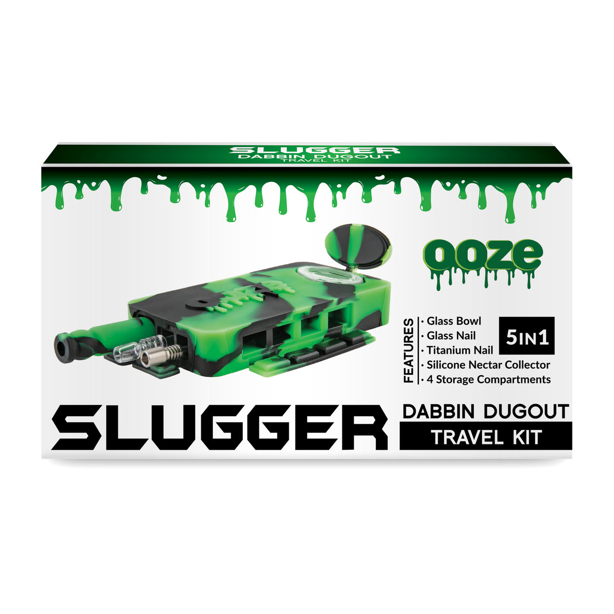 Ooze Slugger Dabbin' Dugout Silicone Travel Dab Kit - Chameleon