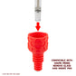 Ooze Cranium Silicone Water Pipe, Dab Rig & Dab Straw - Scarlet