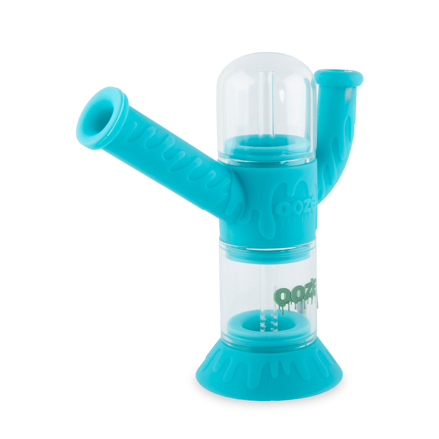 Ooze Cranium Silicone Water Pipe, Dab Rig & Dab Straw - Aqua Teal