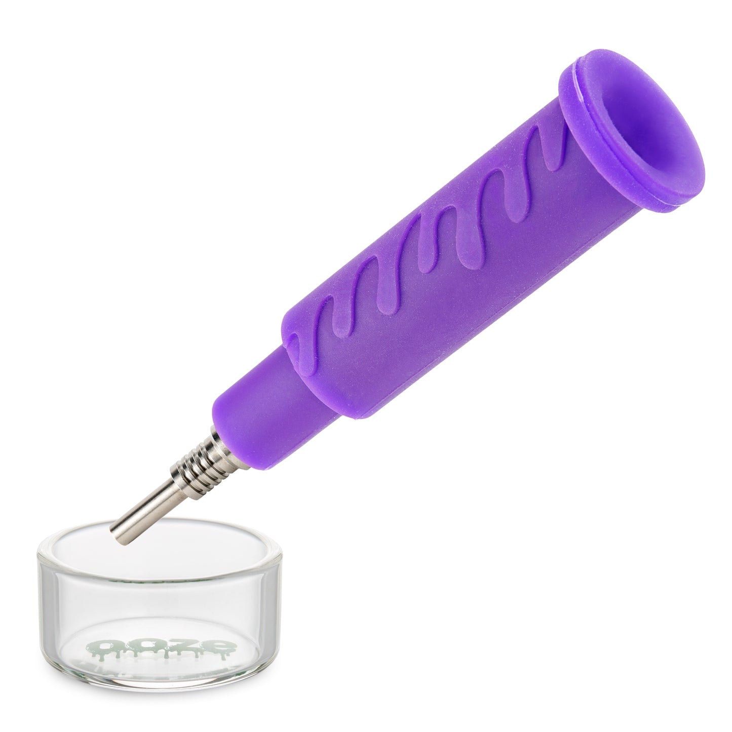 Ooze Cranium Silicone Water Pipe, Dab Rig & Dab Straw - Ultra Purple