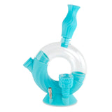 Ooze Ozone Silicone Water Pipe, Dab Rig & Dab Straw - Aqua Teal