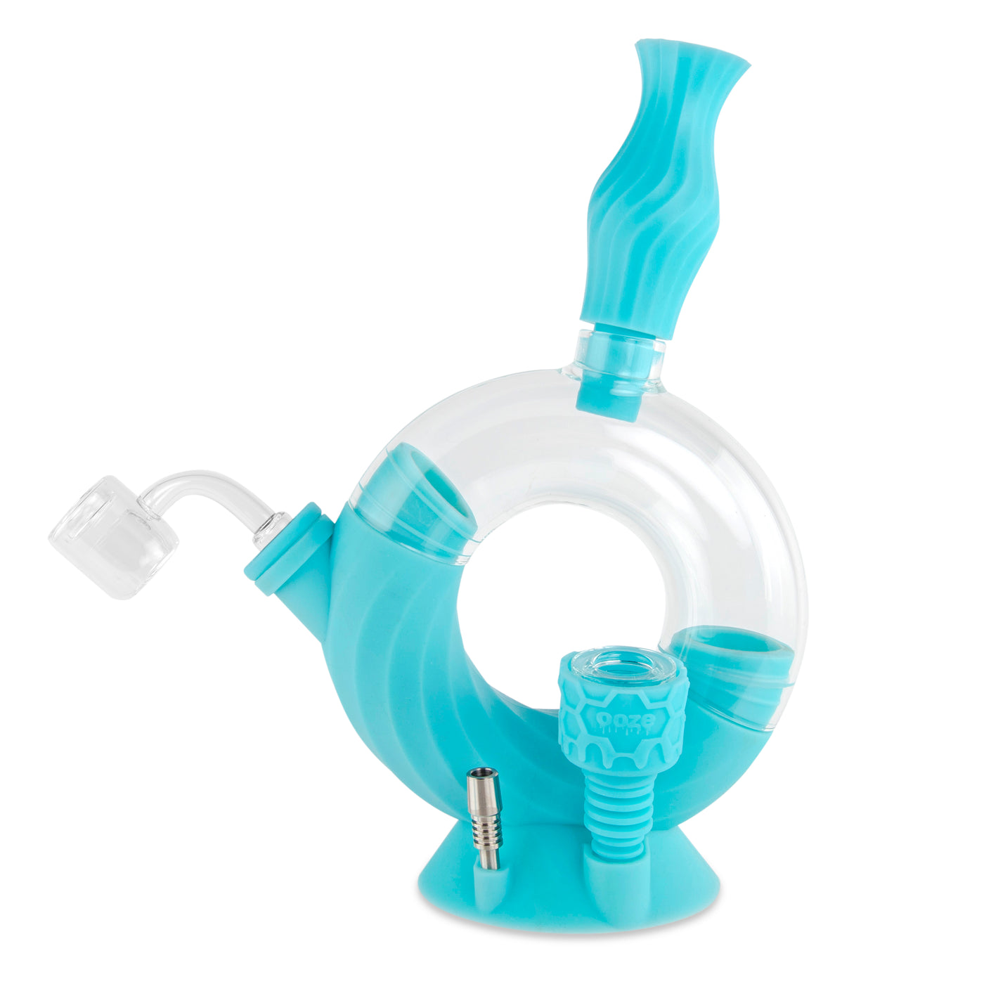 Ozone Silicone Water Pipe & Dab Straw - Aqua Teal | Only At OozeLife Ozone Silicone Water Pipe & Dab Straw - Aqua Teal | Only At OozeLife