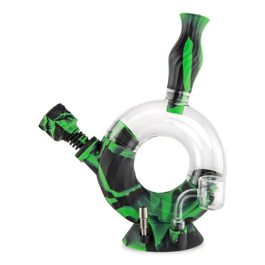 Ooze Ozone Silicone Water Pipe, Dab Rig & Dab Straw - Chameleon