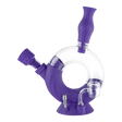 Purple silicone Ozone bone with the bowl attachment inserted