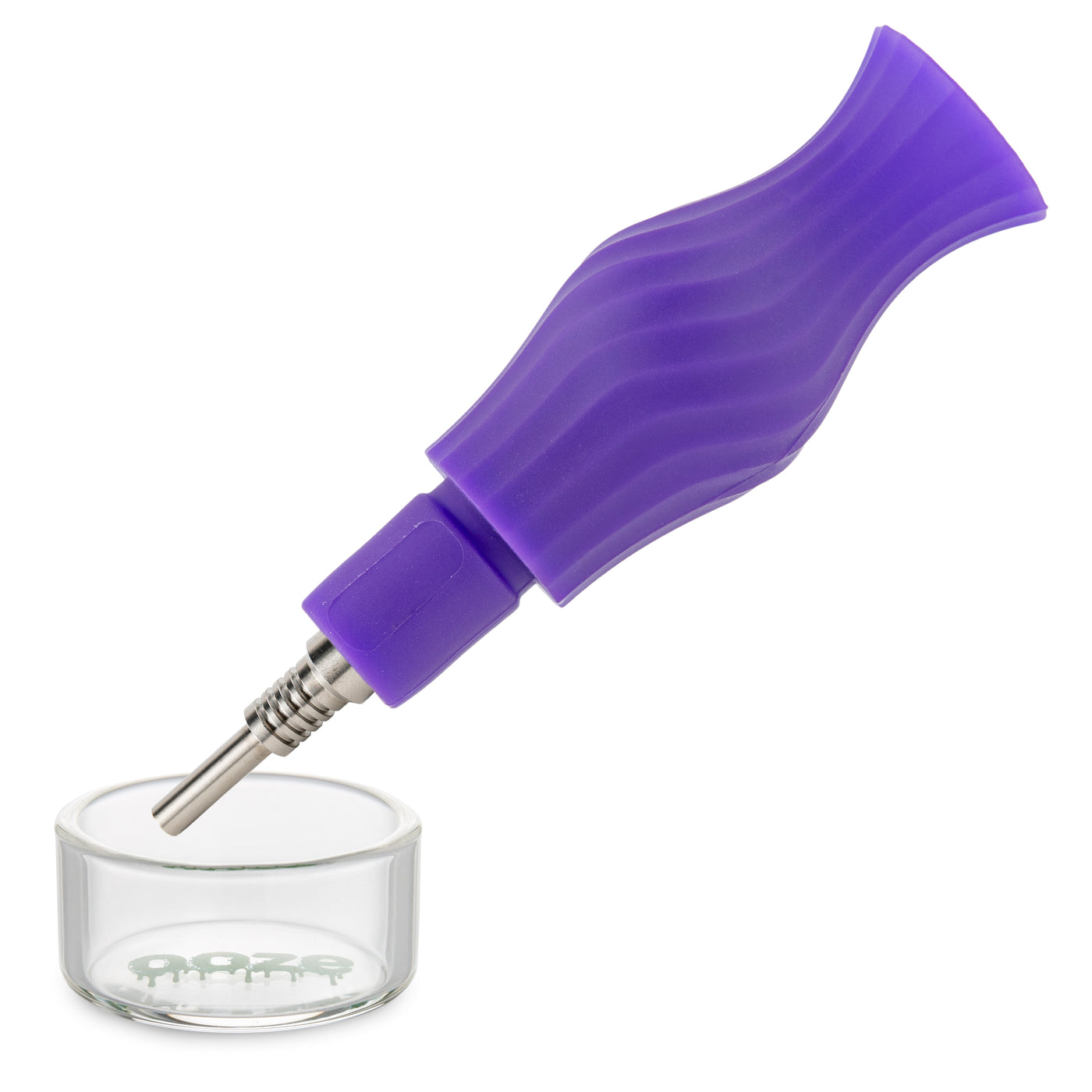 Ooze Ozone Silicone Water Pipe, Dab Rig & Dab Straw - Ultra Purple