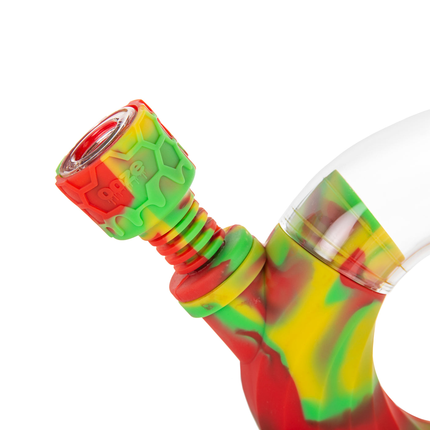 Ooze Ozone Silicone Water Pipe, Dab Rig & Dab Straw - Rasta