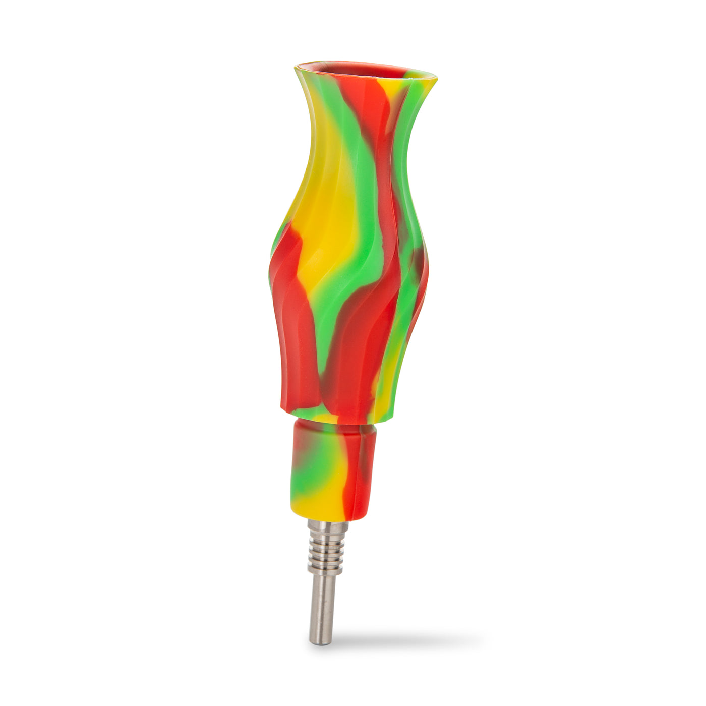 Ooze Ozone Silicone Water Pipe, Dab Rig & Dab Straw - Rasta