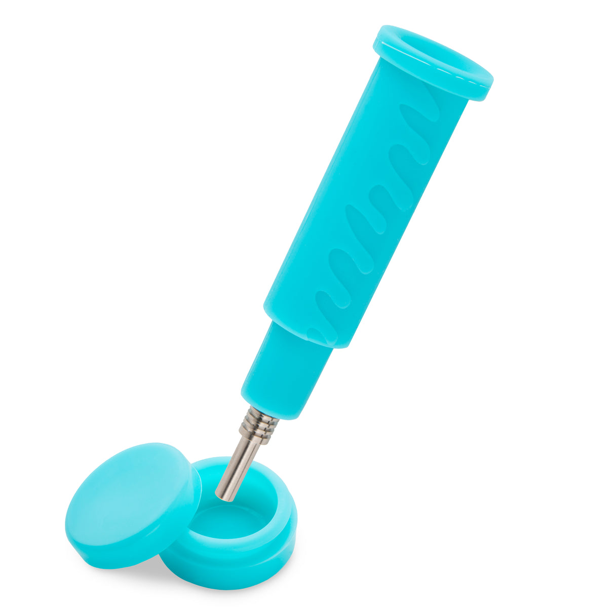 Ooze Swerve Silicone Water Pipe, Dab Rig & Dab Straw - Aqua Teal