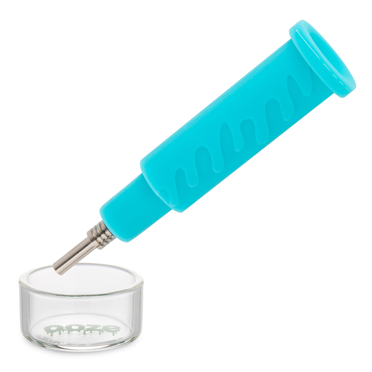 Ooze Swerve Silicone Water Pipe, Dab Rig & Dab Straw - Aqua Teal