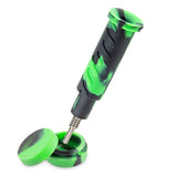 Ooze Swerve Silicone Water Pipe, Dab Rig & Dab Straw - Chameleon