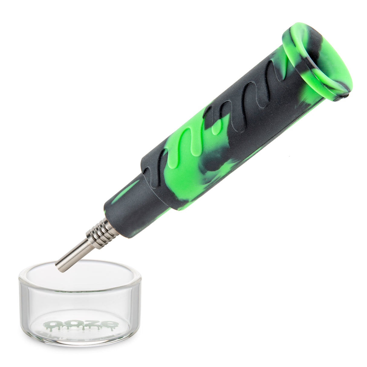 Ooze Swerve Silicone Water Pipe, Dab Rig & Dab Straw - Chameleon