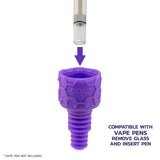 Ooze Swerve Silicone Water Pipe, Dab Rig & Dab Straw - Ultra Purple