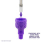 Ooze Swerve Silicone Water Pipe, Dab Rig & Dab Straw - Ultra Purple