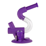 Ooze Swerve Silicone Water Pipe, Dab Rig & Dab Straw - Ultra Purple