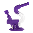 Purple silicone Swerve bong with the bowl attachment inserted