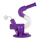 Ooze Swerve Silicone Water Pipe, Dab Rig & Dab Straw - Ultra Purple