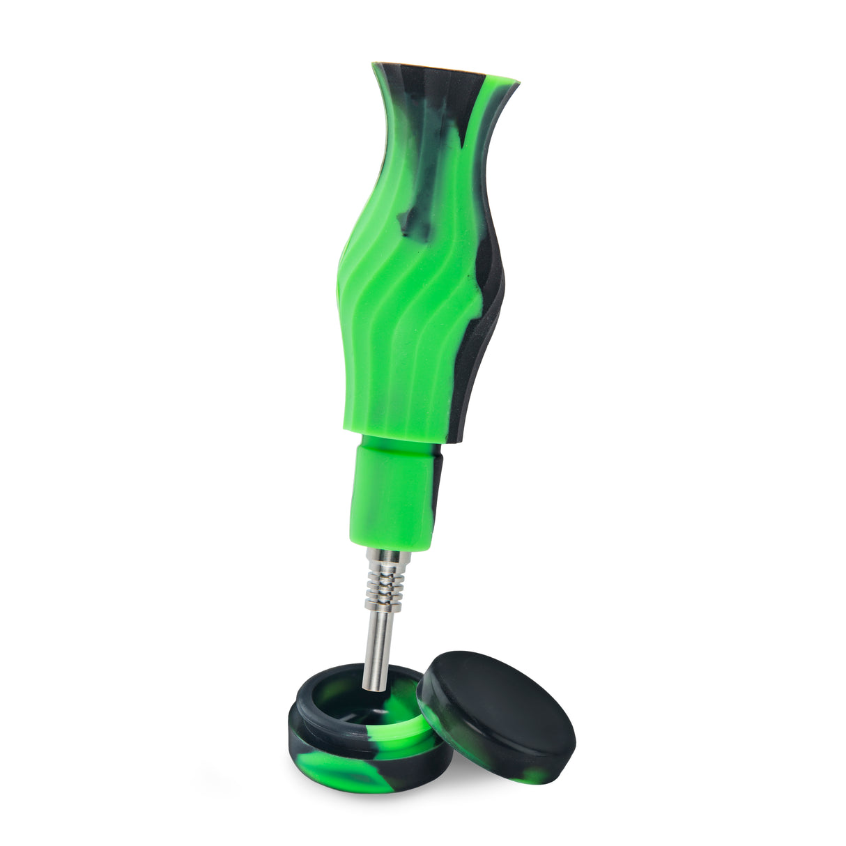 Ooze Echo Silicone Water Pipe, Dab Rig & Dab Straw - Chameleon