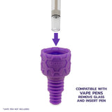 Ooze Echo Silicone Water Pipe, Dab Rig & Dab Straw - Ultra Purple