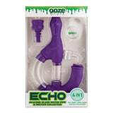 Ooze Echo Silicone Water Pipe, Dab Rig & Dab Straw - Ultra Purple