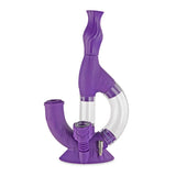 Ooze Echo Silicone Water Pipe, Dab Rig & Dab Straw - Ultra Purple