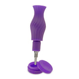 Ooze Echo Silicone Water Pipe, Dab Rig & Dab Straw - Ultra Purple