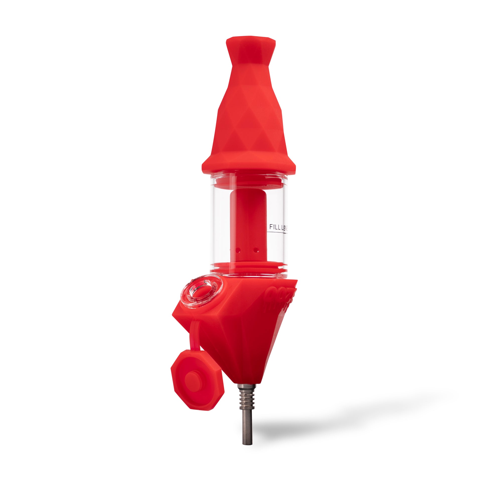Ooze Bectar – Silicone Bubbler & Dab Straw – Scarlet