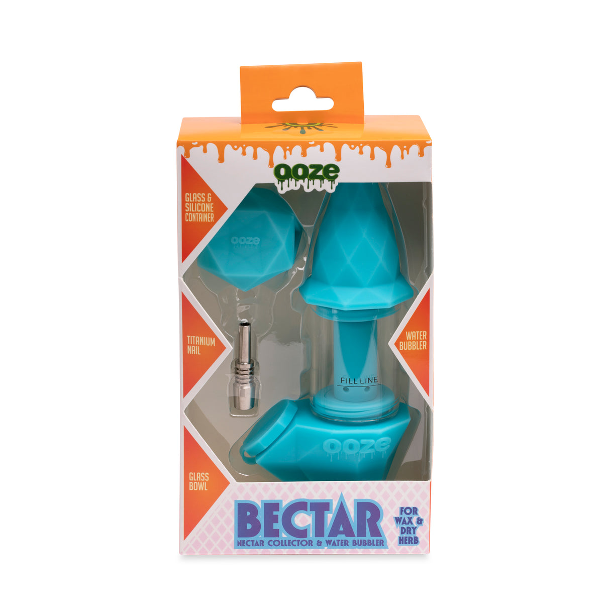Bectar – Silicone Bubbler & Dab Straw – Aqua Teal