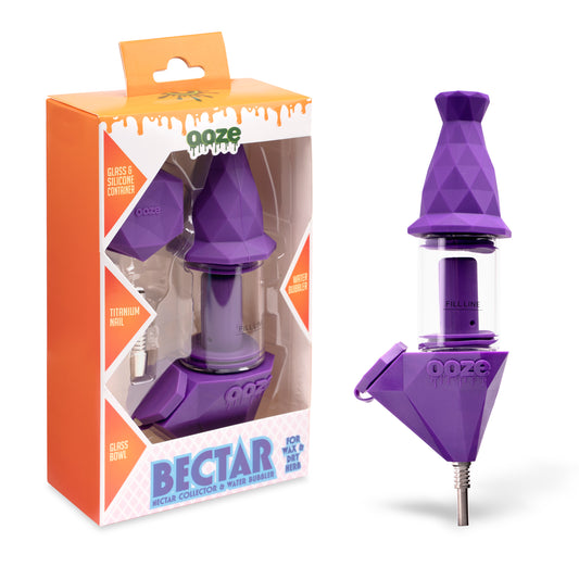 Bectar – Silicone Bubbler & Dab Straw – Ultra Purple