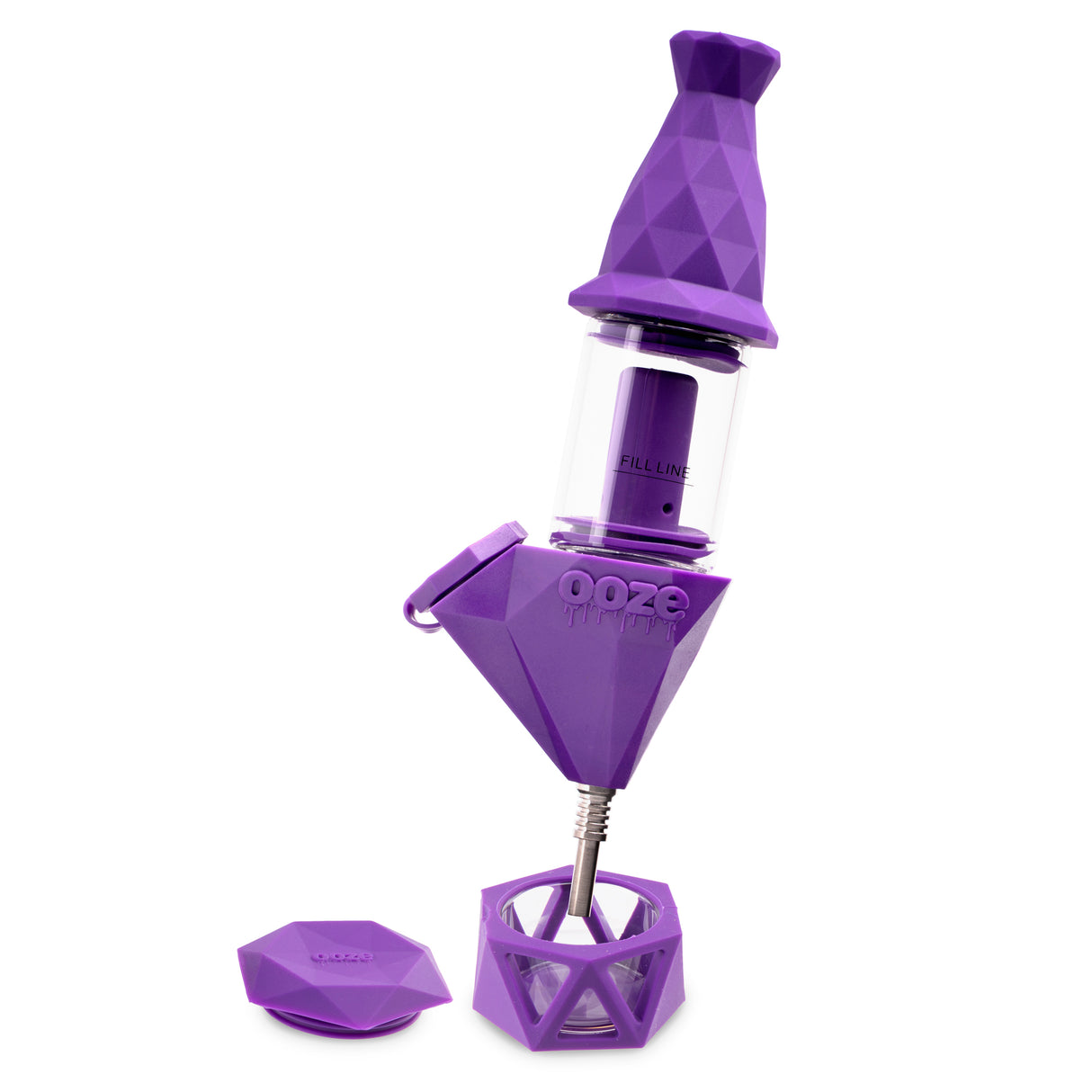 Bectar – Silicone Bubbler & Dab Straw – Ultra Purple