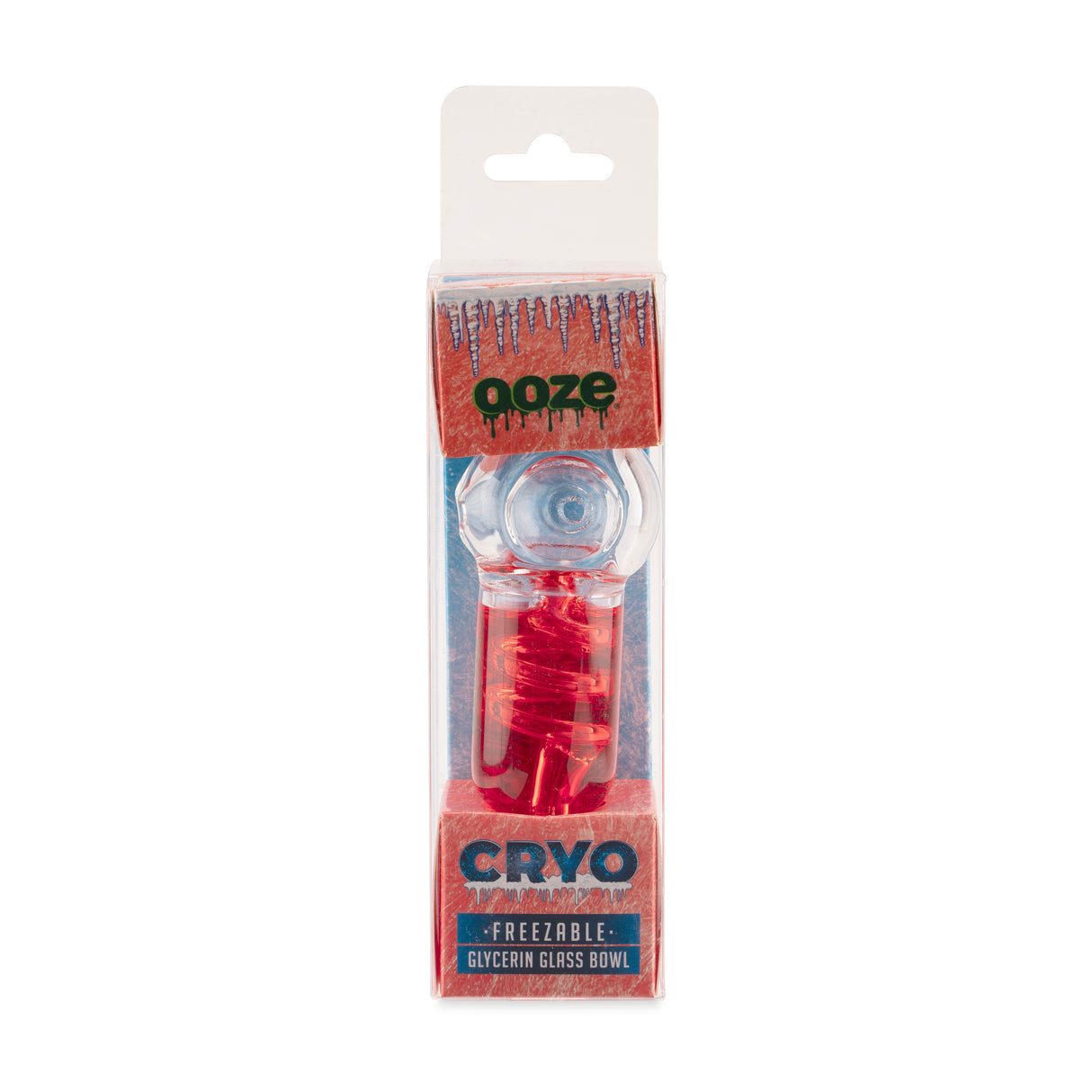 Ooze Cryo Freezable Glycerin Glass Bowl - Red