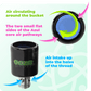 A graphic showing the path of the airway inside an Ooze Onyx Atomizer