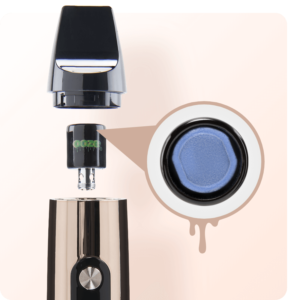 Graph showing how atomizer works for Rose Gold Booster extract vaporizer
