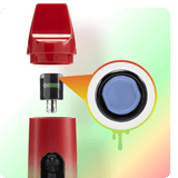Graph showing how atomizer works for Rasta Booster extract vaporizer
