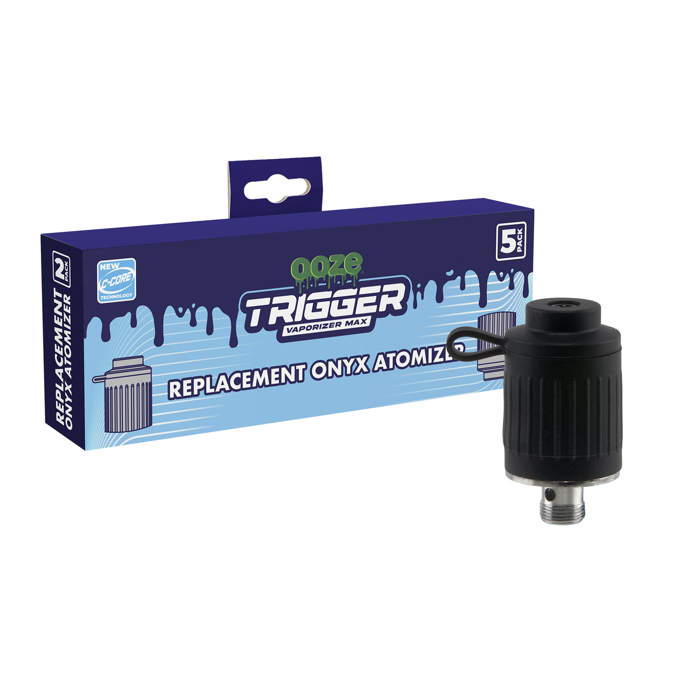 One Trigger Replacement Onyx Atomizer next to box