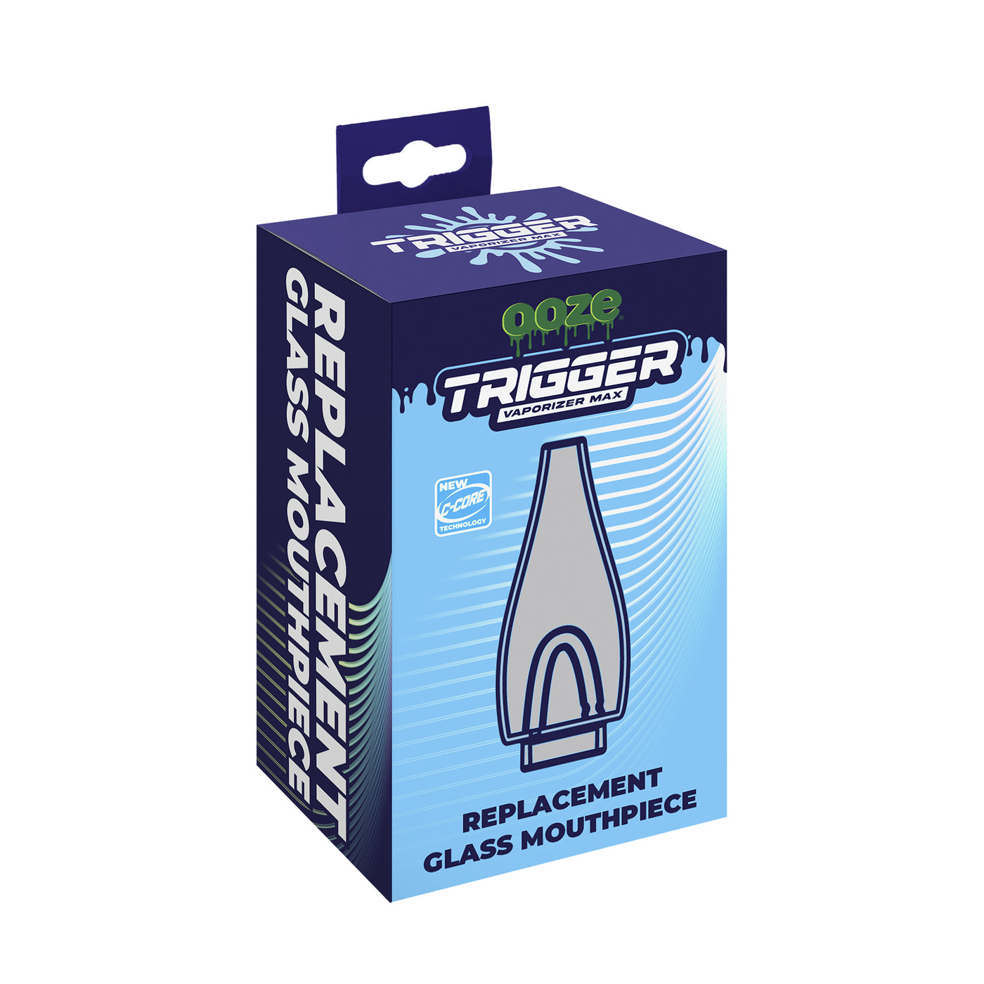 Angled box for Trigger replacement glass mouthpiece