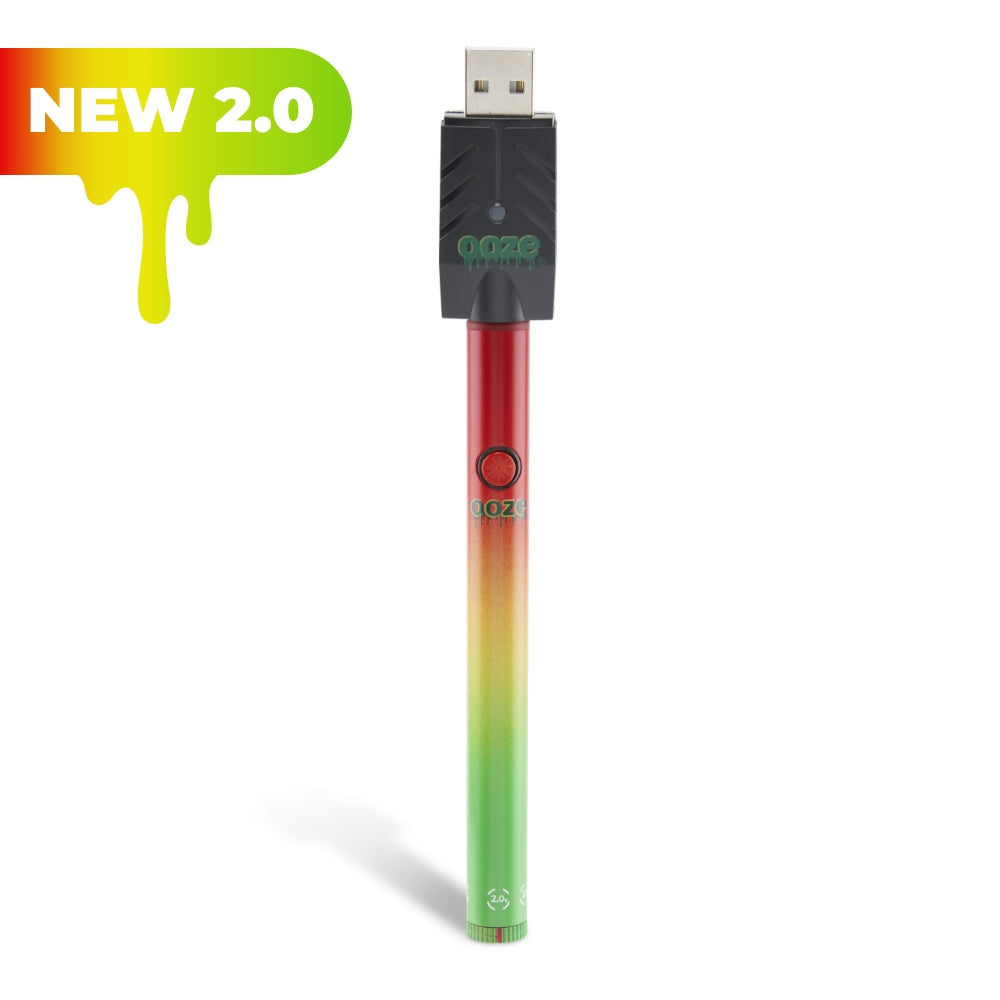 Ooze Twist Slim Pen 2.0 - 320 mAh Flex Temp Battery - Rasta Ooze Twist Slim Pen 2.0 - 320 mAh Flex Temp Battery - Rasta